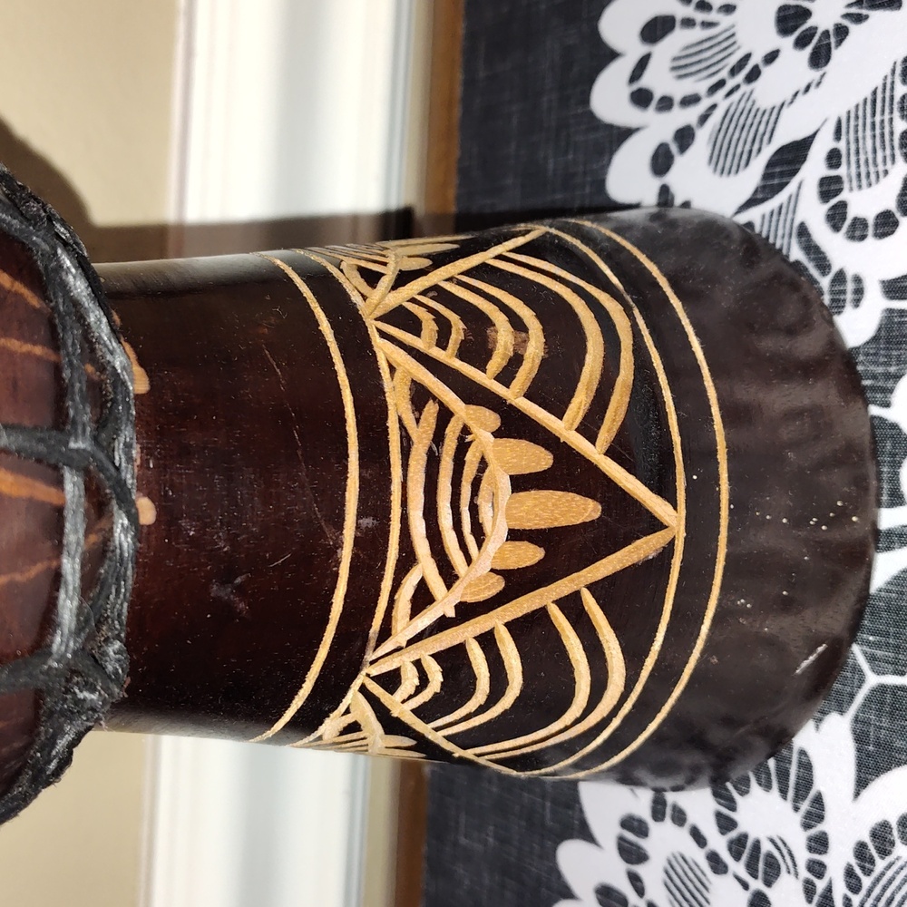 Handcrafted Brown Djembe Drum - Picture 5 of 6